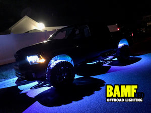 BAMF RGBW ROCK LIGHT KIT W/ BT CONTROLLER 24LED PER POD - BAMFLed